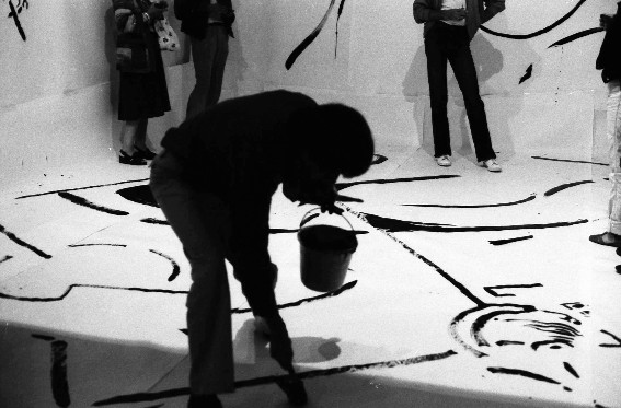 Floor van Keulen. Teken performance, De Appel,Amsterdam,1979